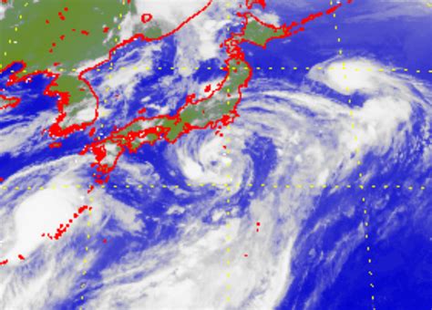 Tropical Cyclones In Track And Satellite Picture Of Severe