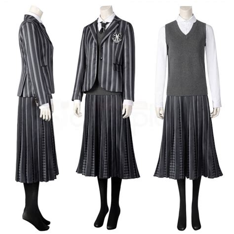 Wednesday Addams Cosplay Costumes The Addams School Uniform - Champion ...