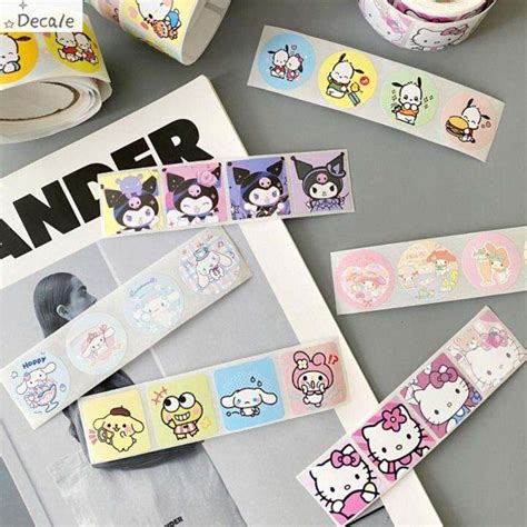 DECALE 200 Stickers Paper Tape Kawaii Kuromi Stickers Cute Gooka Guka