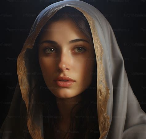 Blessed Virgin Mary Portrait Art Digital Download Mother Mary Etsy