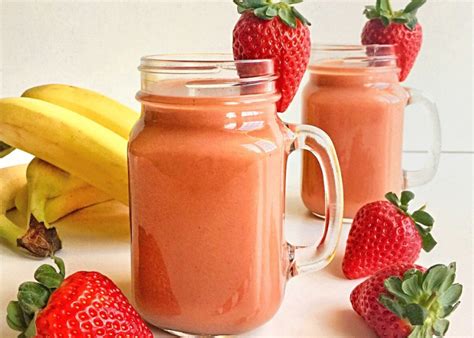 Batido De Fresa Y Banana