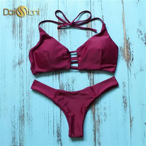 Biquinis 2017 Sexy Bikini Thong Womens Swimwear Two Piece Women