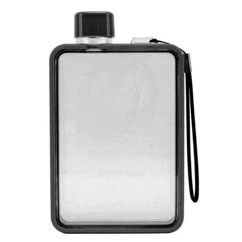 CET Bouteille d eau plate en plastique anti fuite Transparent Carré