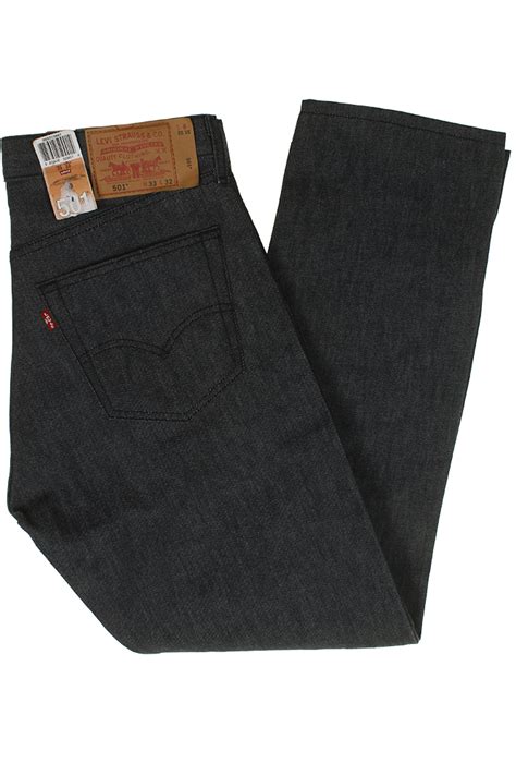 Levis Mens 501 Original Shrink To Fit Button Fly Classic Rise Denim