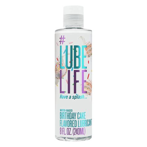 Lube Life Edible Sex Flavor Water Based Birthday Cake Flavored Lubricant 8 Fl Oz