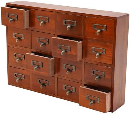 Amazon 16 Drawers Apothecary Cabinet With Drawers Library Card