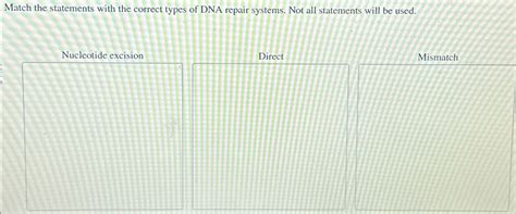 Solved Match The Statements With The Correct Types Of Dna Chegg