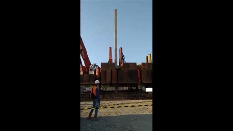 Pekerjaan Pemancangan Tiang Pancang Metode Hspd Ii Hydraulic Static Pile Driver Youtube