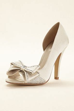 Peep Toe Heel With Bow - Davids Bridal