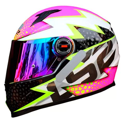 Capacete LS2 FF358 Speedy Branco Rosa