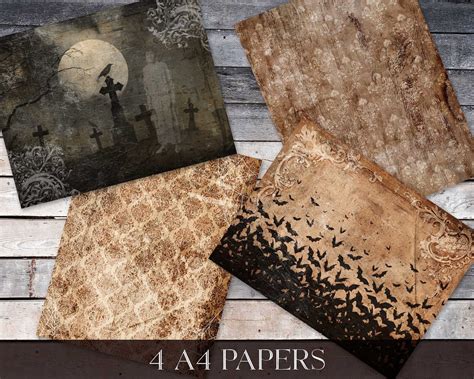 Halloween Junk Journal Kit Creepy Halloween Printable Spooky Etsy