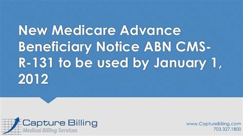 New Medicare Advance Beneficiary Notice Abn Cms