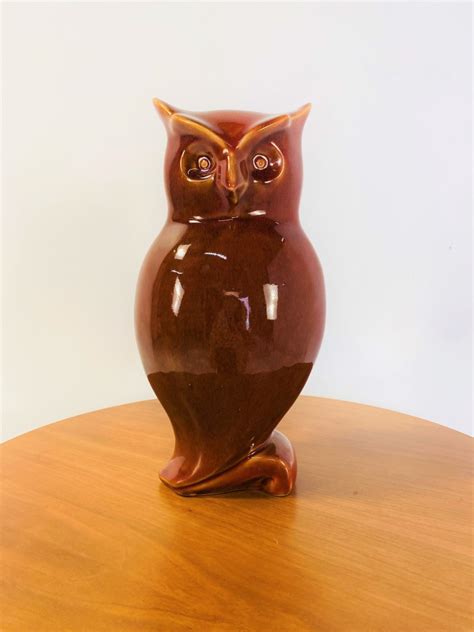 Mid Century Modern Ceramic Owl Figurine Epoch