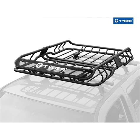 Tyger Auto Tg Rk1b902b Heavy Duty Roof Mounted Cargo Basket Rack L47″ X W37″ X H6″ Roof Top