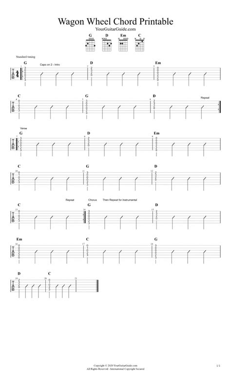 Wagon Wheel by Darius Rucker Chords (Easy Lesson) - YourGuitarGuide.com