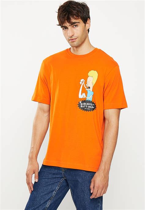 Onsbeavis And Butthead Relaxed Short Sleeve Tee Orange Only And Sons T