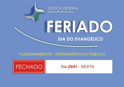 Sjac Aviso De Feriado Dia Do Evang Lico Sexta Feira