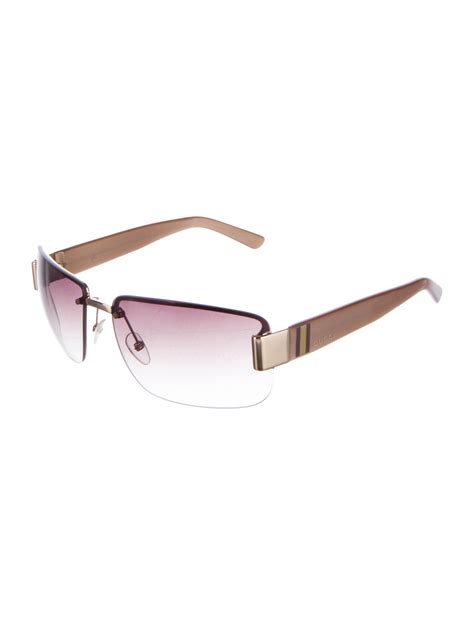 Gucci Rimless Gradient Sunglasses Brown Sunglasses Accessories