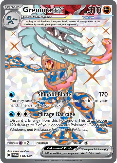 Serebii net Pokémon Card Database Twilight Masquerade 198 Greninja ex