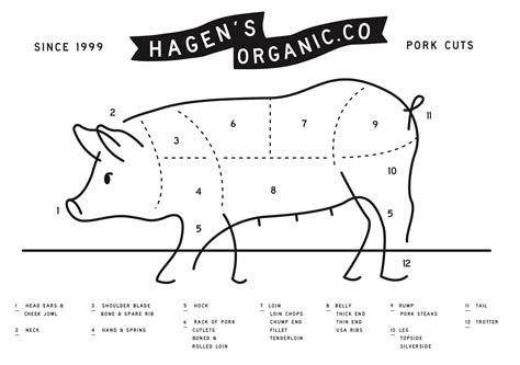 Pork Cuts Diagram - Hagen's Organics