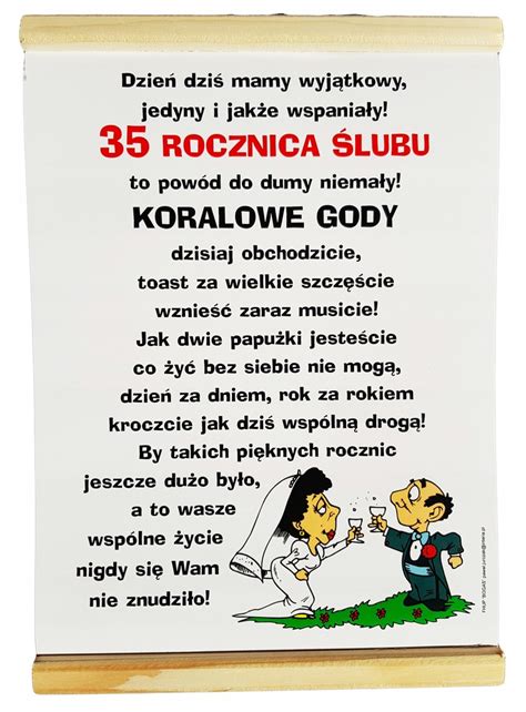 Dyplom Prezent na 35 Rocznicę Ślubu dla Rodziców 9752241327