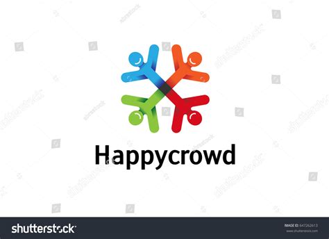 Colorful Abstract Four People Logo Symbol Stock Vector (Royalty Free ...