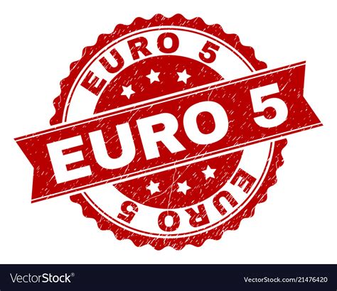 Scratched Textured Euro Stamp Seal Royalty Free Vector Image