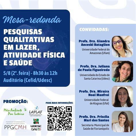 Notícia Udesc Cefid organiza mesa redonda sobre pesquisas em lazer