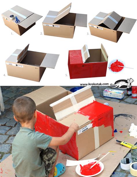 Krokotak Diy Cardboard Box Car