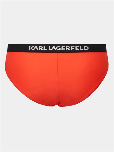 Karl Lagerfeld Bikini Unterteil Logo W Orange Modivo At