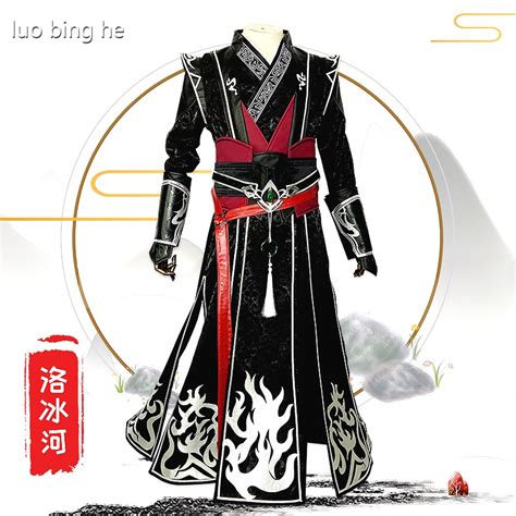 KZEAnime Villain Self-rescue System Luo Binghe Cosplay Costume Chinese Ancient Halloween ...