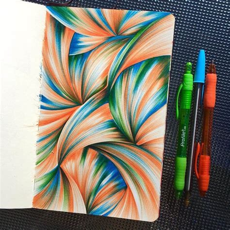 Abstract Colourful Ballpoint Pen Drawings Pen Art Drawings Ballpoint