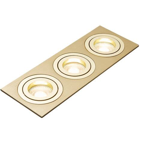 Litecraft Evra Recessed Downlight Rectangular Tiltable Triple Spotlight