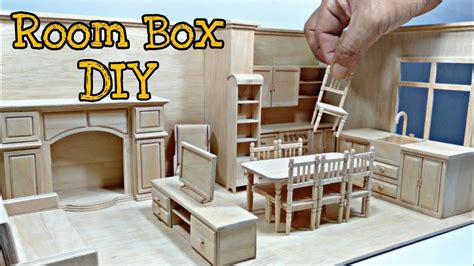 Build A Room Box For My Furniture Diy Miniature Youtube