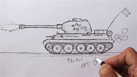 Easy Draw WW1 Tank