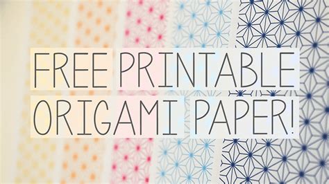 Paper Origami Printable