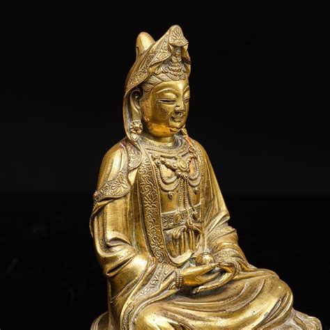 Chinese School Th Century The Bodhisattva Is Shown Seated In