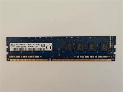 HYNIX HMT451U6BFR8A PB 4GB Ram Pc3L 12800U Ddr3 1600 U Dimm EUR 10 00