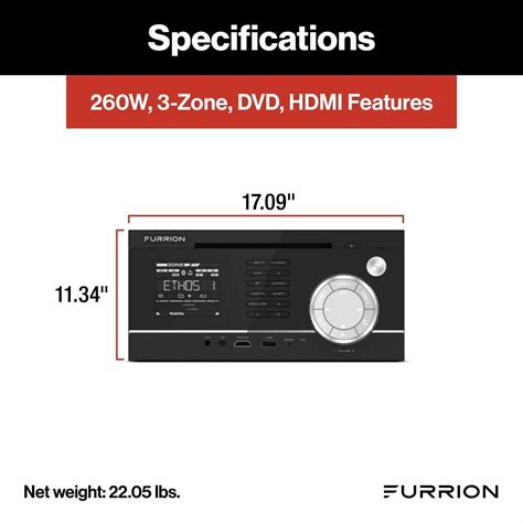 Furrion 3 Zone RV Marine DVD Entertainment System DV1230 BL