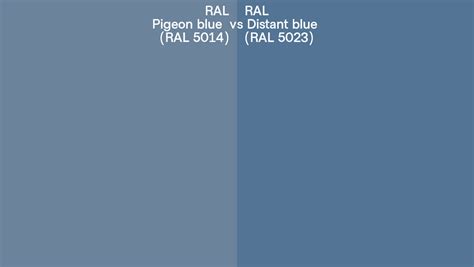 RAL Pigeon Blue Vs Distant Blue Side By Side Comparison