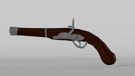 Flintlock Pistol 3d Model