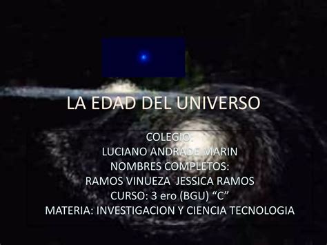 La Edad Del Universo PPT