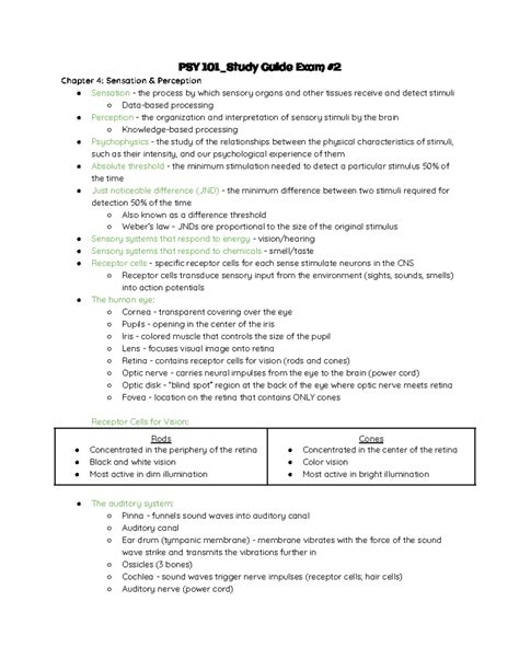 Psy Study Guide Exam Psy Study Guide Exam Chapter