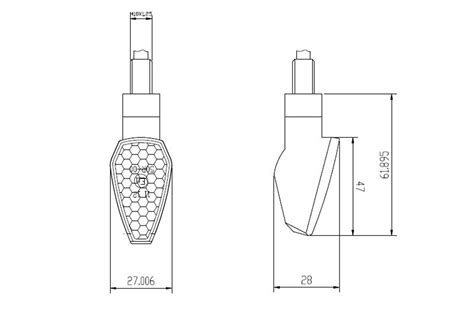 Intermitentes Led Homologado Modelo Peak Brazo Corto Carbono Puig