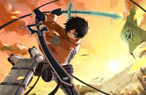 Attack on Titan & Sword Art Online Mashup [OC] : anime