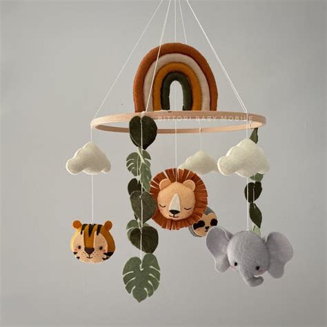 Boho Jungle Nursery Decor With Sloth Lion Elephant Neutral Gender Baby