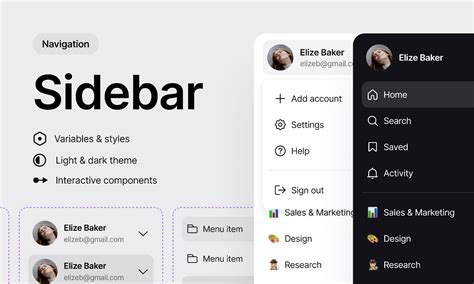 Sidebar Navigation Figma