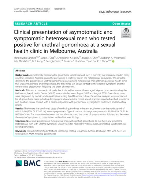 Pdf Clinical Presentation Of Asymptomatic And Symptomatic