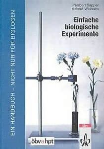 Einfache Biologische Experimente Von Norbert Widhalm Helmut Sapper Zvab