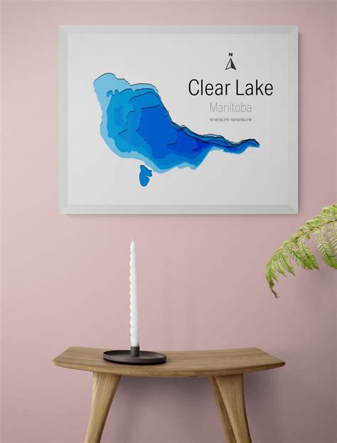 Clear Lake Manitoba Map Print Erlenmeyer Designs Science Design